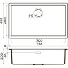 Мойка OMOIKIRI YAMAKAWA 75-U/I-GR Artceramic/Leningrad grey 4993776