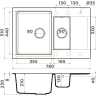 Мойка OMOIKIRI DAISEN 78-2T-PL Tetogranit/платина 4993533